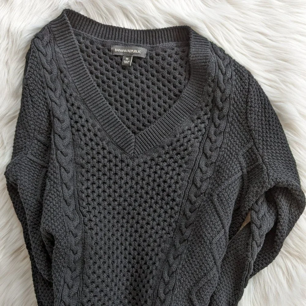 BANANA REPUBLIC Sweater BLACK Size M - Picture 1 of 4